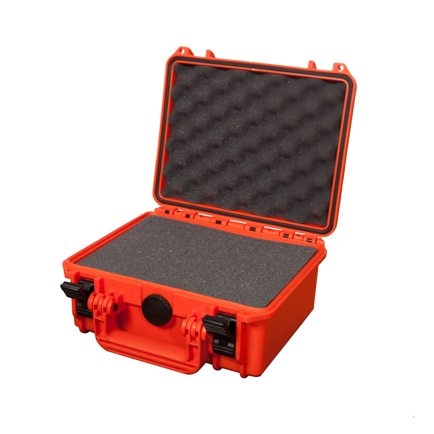 TAF CASE 200 orange Staubdichte Outdoor Box mit Rasterschaumeinlage und Noppenschaum in der Farbe orange