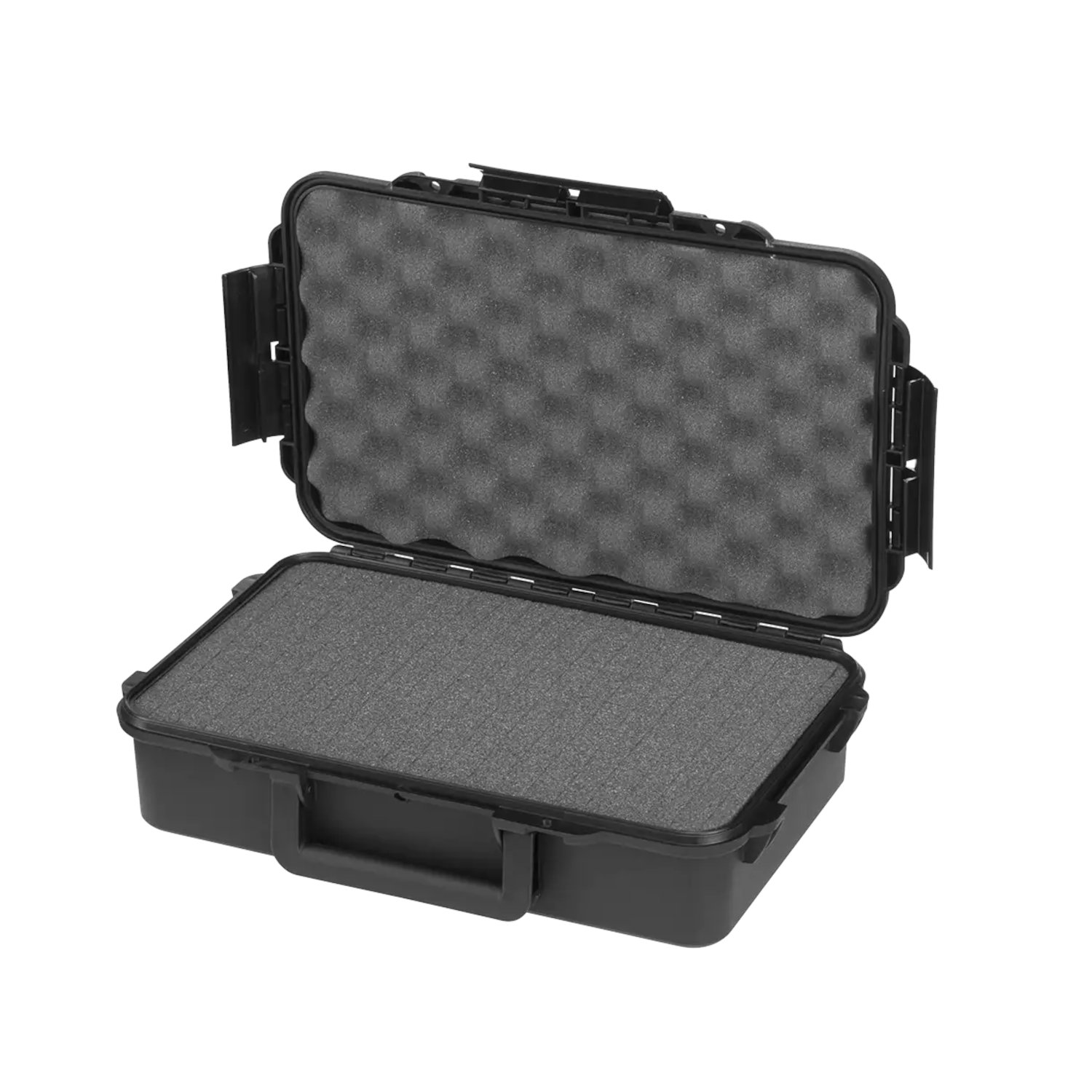 TAF CASE 104 Kompakte schwarze Camping Box mit passender Schaumeinlage