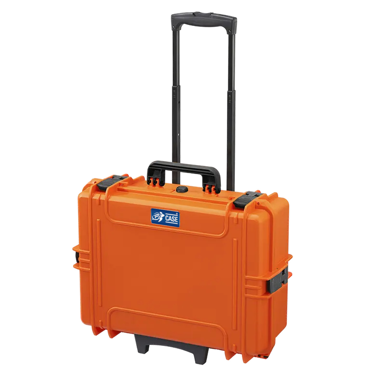 Staubdichter robuster sturzsicherer Kamerakoffer in der Farbe orange