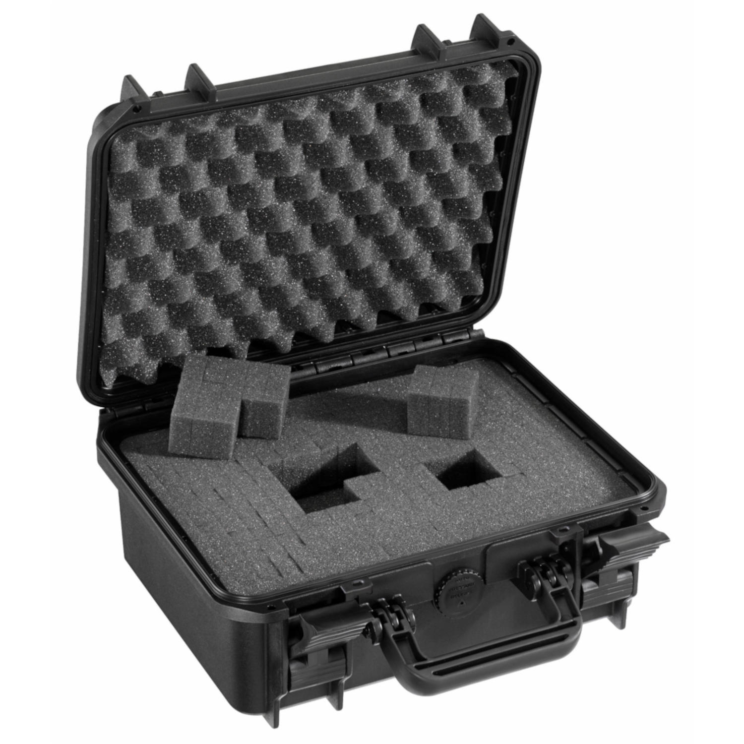 TAF CASE 300 Staubdichtes Bruchsicheres Transportcase in der Farbe schwarz mit Würfelschaumeinlage