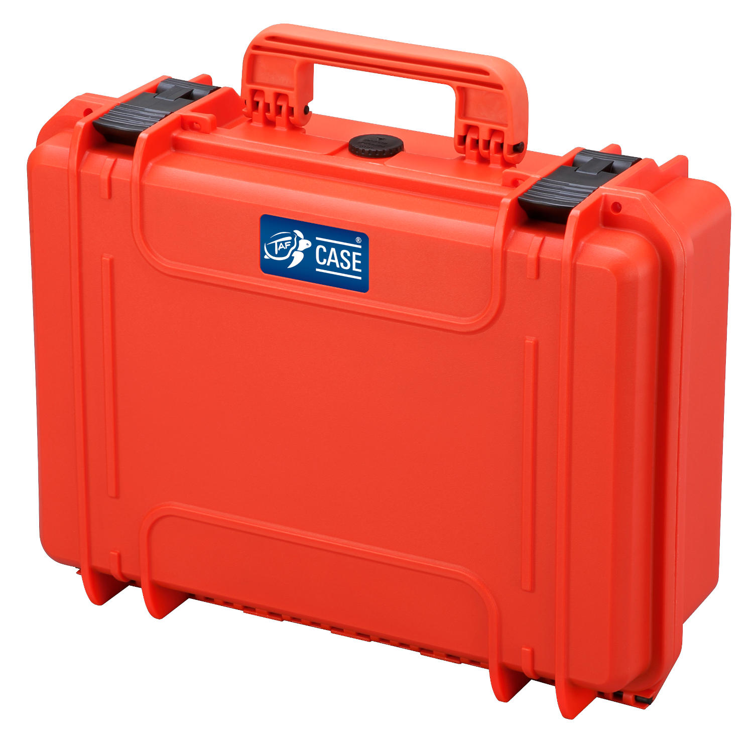 kompaktes robuster bruchsicheres kameracase mit Tragegriff in der Farbe orange
