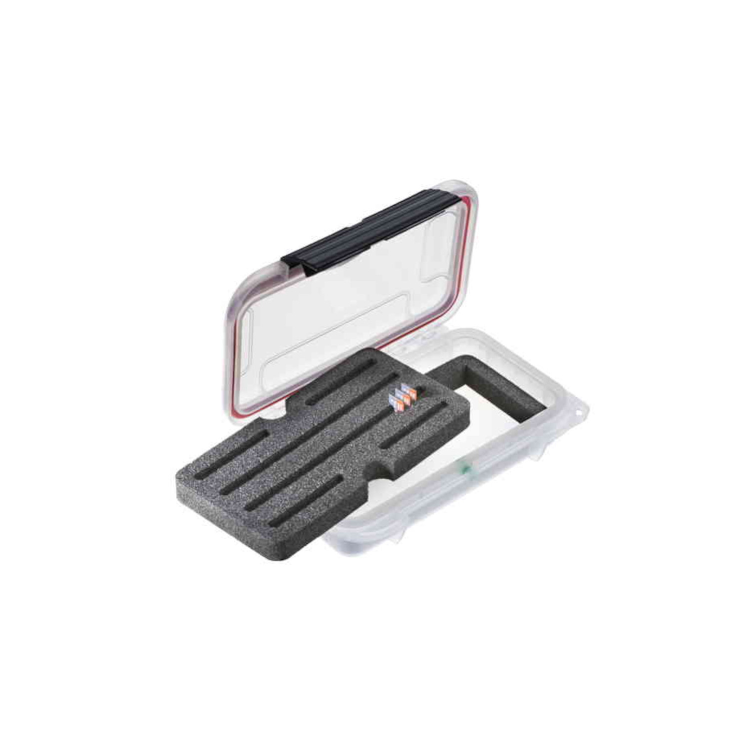 TAF CASE 101MSD Ein offenes wasserdichtes Case mit Inlay für Micro SD-Karten