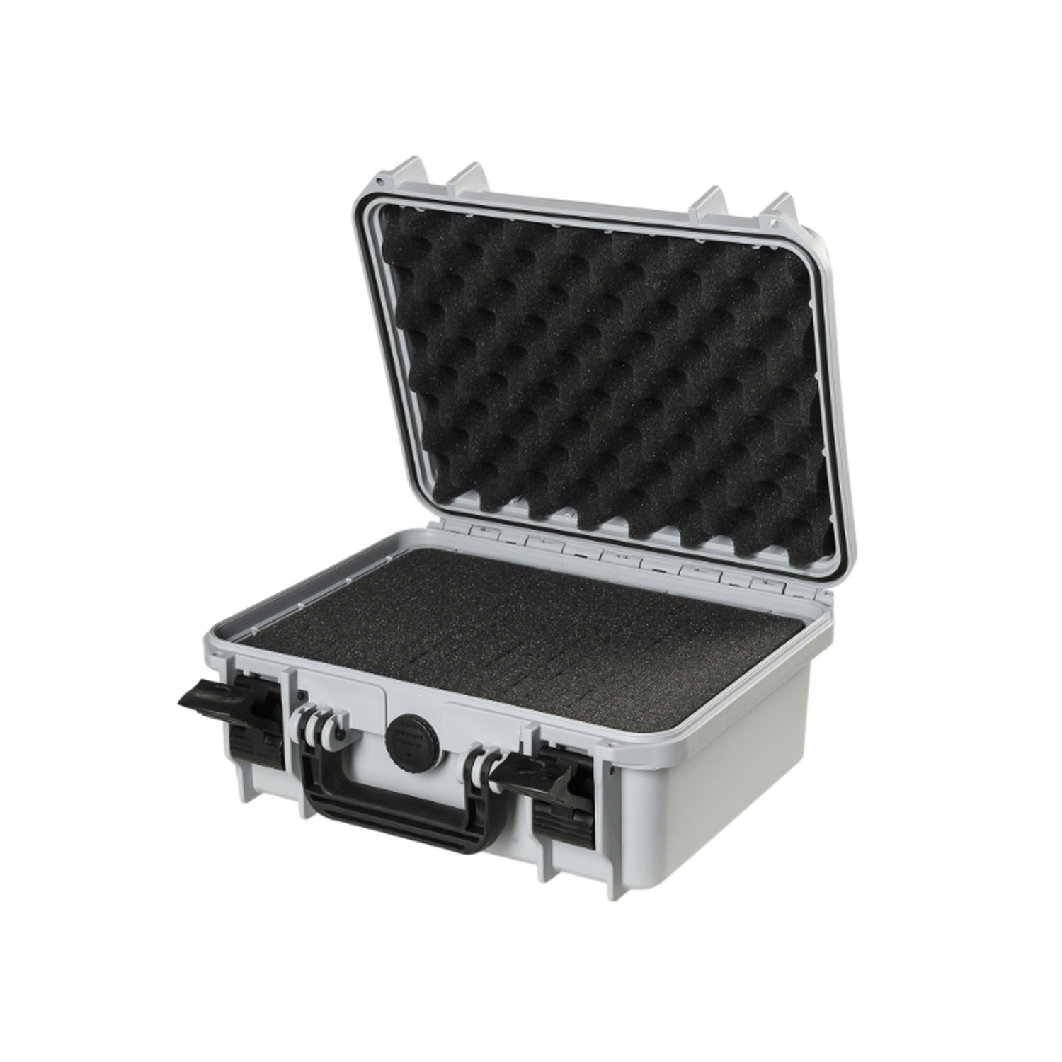 TAF CASE 300 grau Staubdichter Kunststoffkoffer in grau mit anpassbarem Würfelschaum