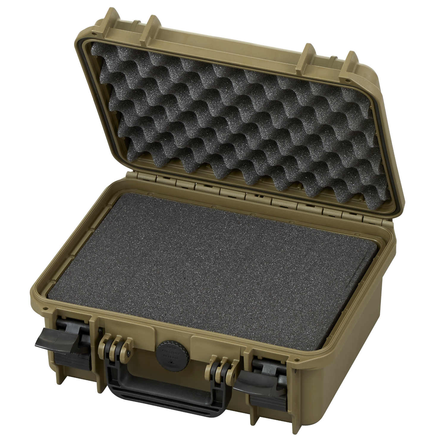TAF CASE 200 oliv Offenes Outdoor Case mit anpassbarem Würfelschaum und Noppenschaum in olivgrüner Farbe